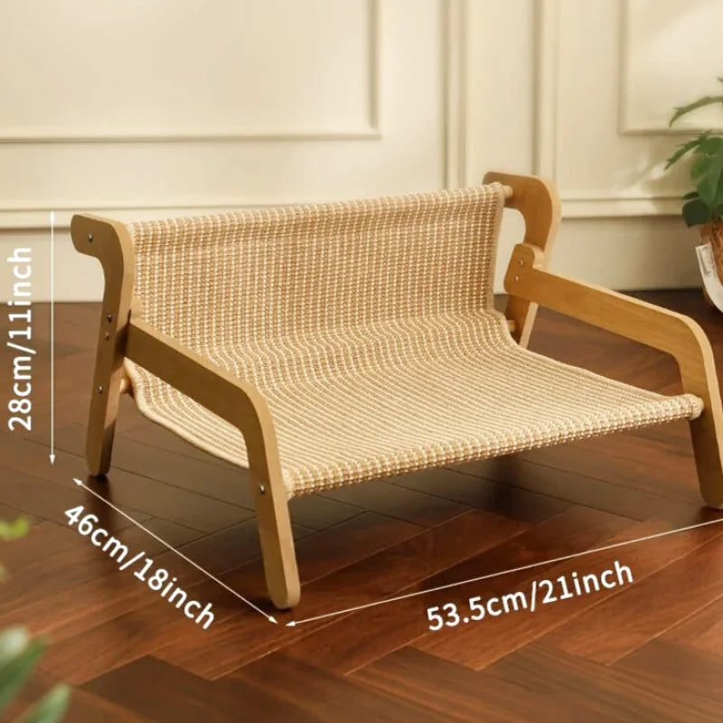 Banc pour Chat - Grattoir - Structure en Bois