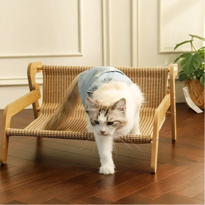 Banc pour Chat - Grattoir - Structure en Bois