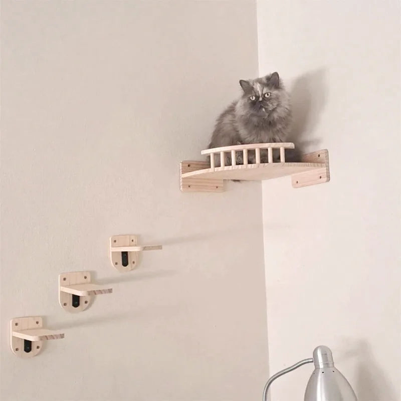 Hamac à Chat avec 3 Escaliers en Bois