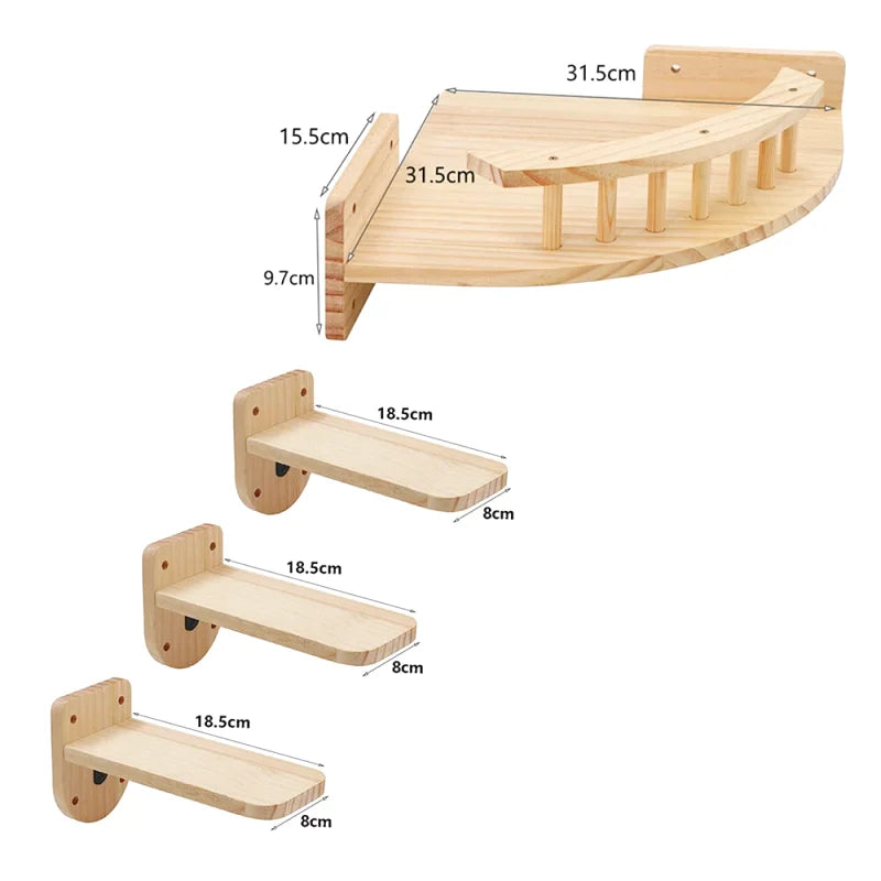 Hamac à Chat avec 3 Escaliers en Bois