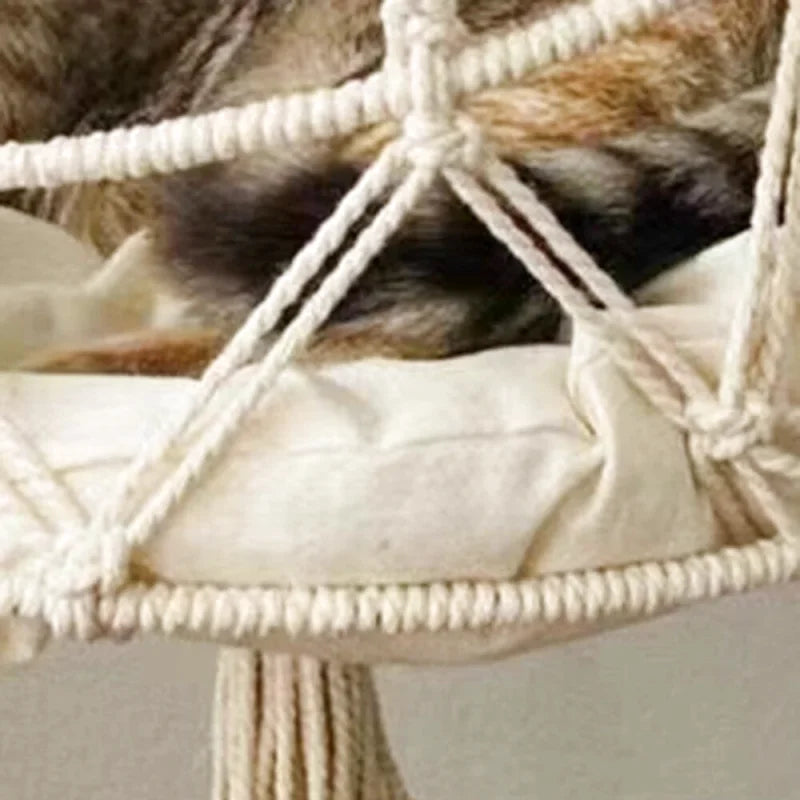 Hamac à Chat en Macramé 100% Coton