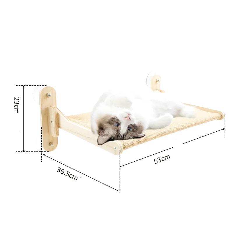 Hamac en Bois pour Fenêtre avec Ventouse - Beige